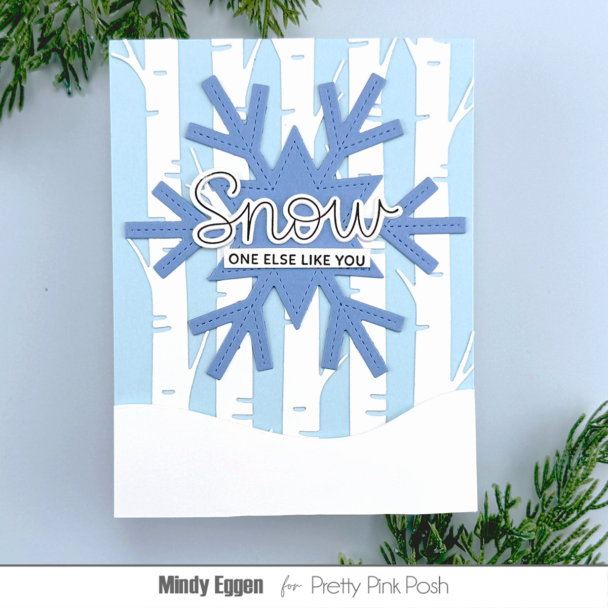 Pretty Pink Posh Snowy Hills Borders Dies snow