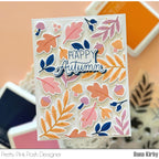 Pretty Pink Posh Solid Fall Foliage Clear Stamps happy autumn