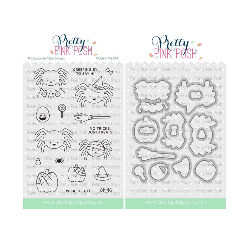 Pretty Pink Posh Spider Friends Clear Stamp and Die Set – Simon Says Stamp