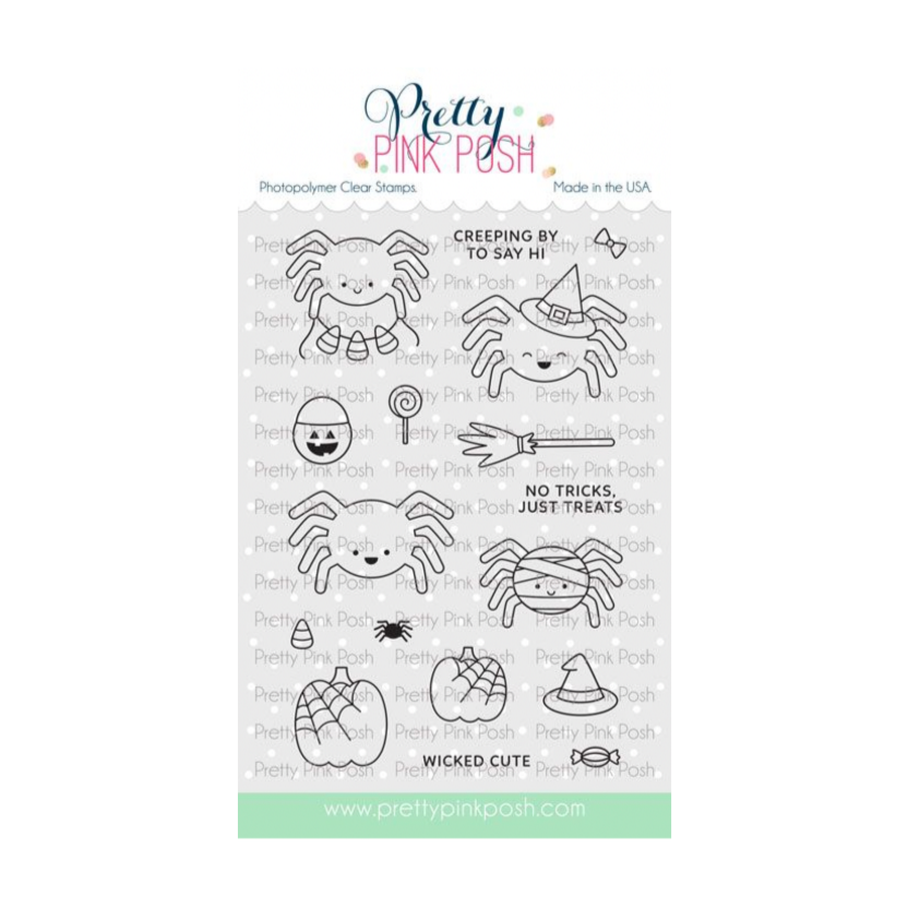 Pretty Pink Posh Spider Friends Clear Stamps