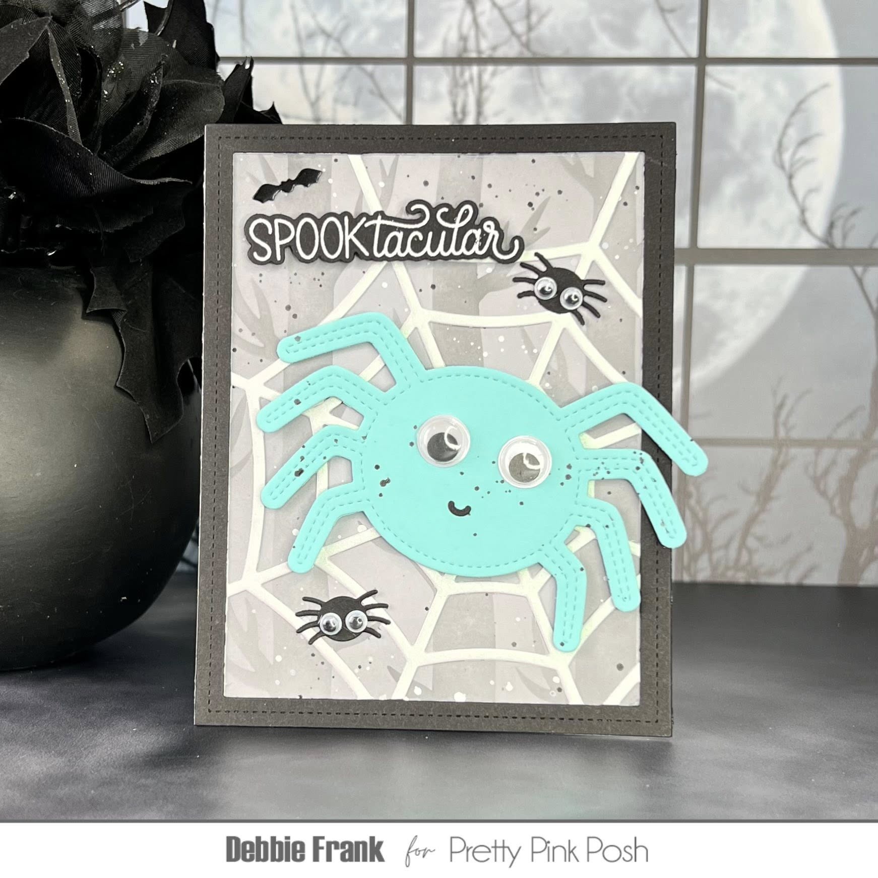 Pretty Pink Posh Spider Shaker Dies googly eyes