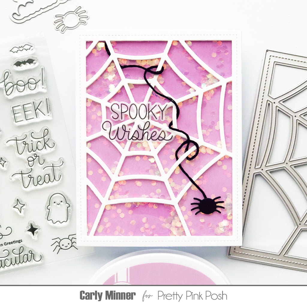 Pretty Pink Posh Spider Web Cover Plate Dies spooky