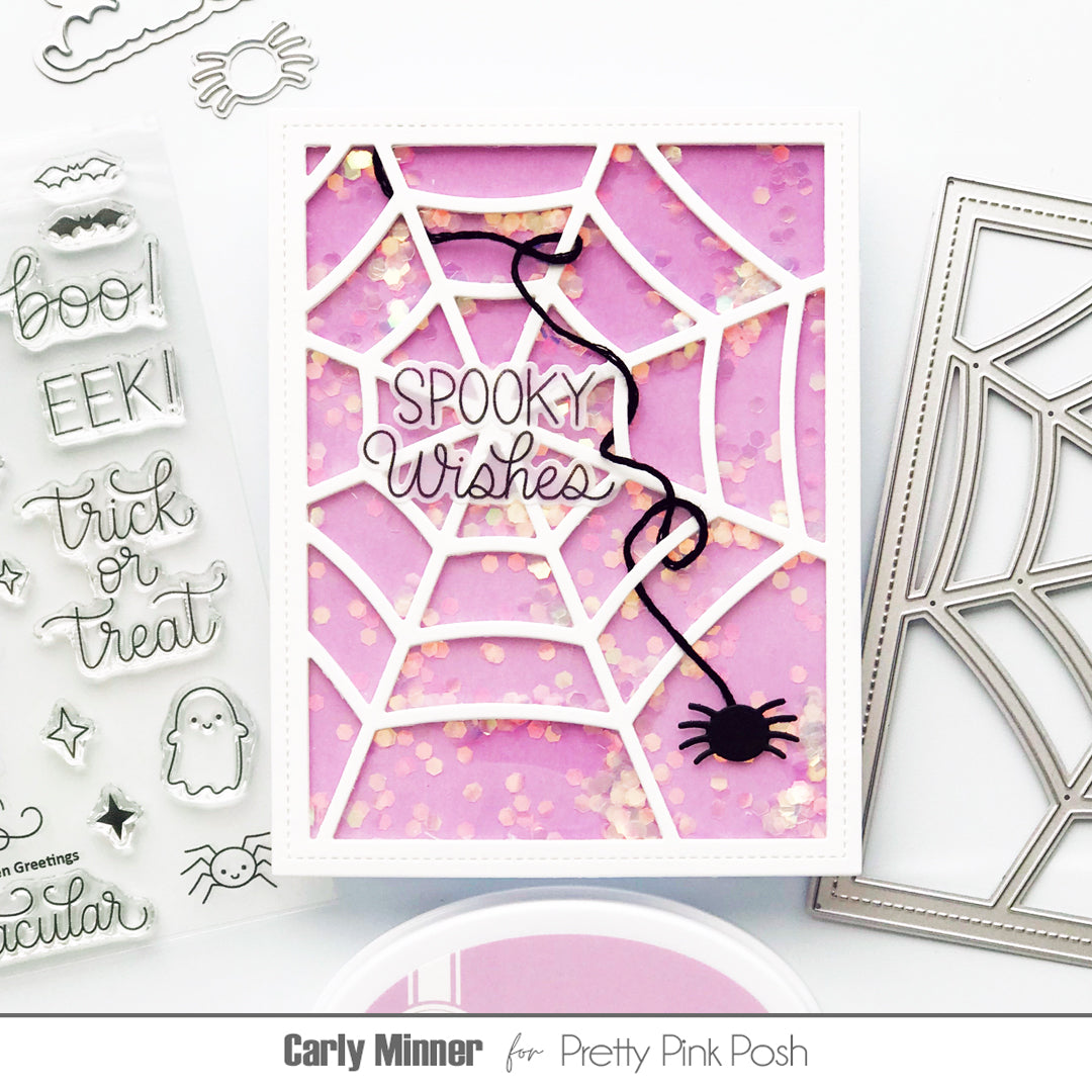 Pretty Pink Posh Spider Web Cover Plate Dies spooky