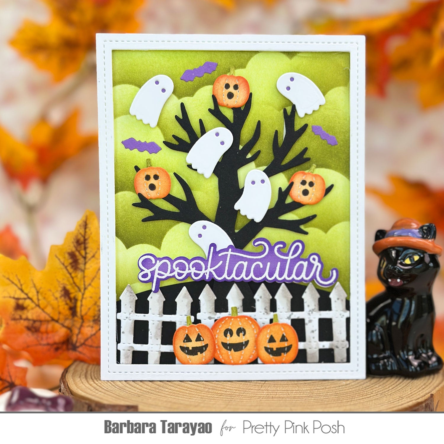 Pretty Pink Posh Spooky Forest Dies spooktacular card