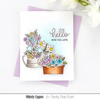 Pretty Pink Posh Spring Blooms Clear Stamp and Die Set miss you lots