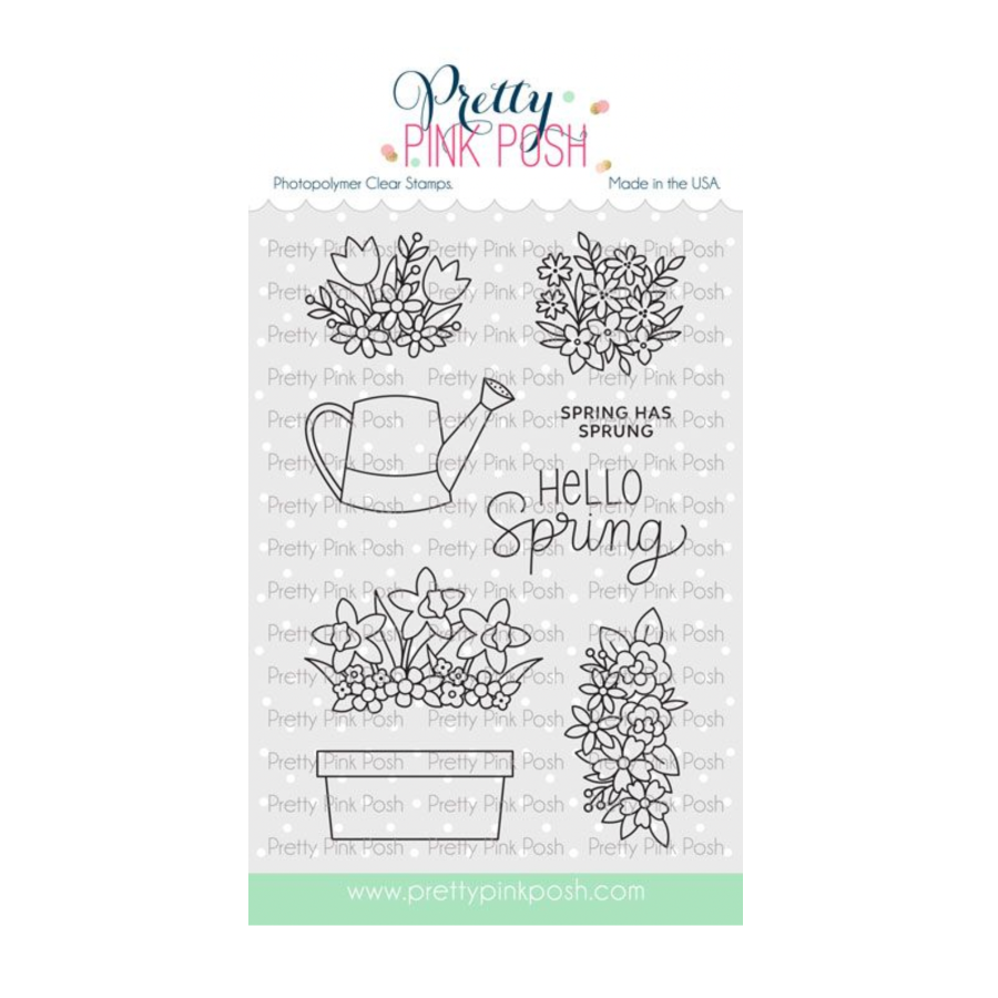 Pretty Pink Posh Spring Blooms Clear Stamps
