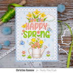 Pretty Pink Posh Spring Blooms Clear Stamps bluebirds