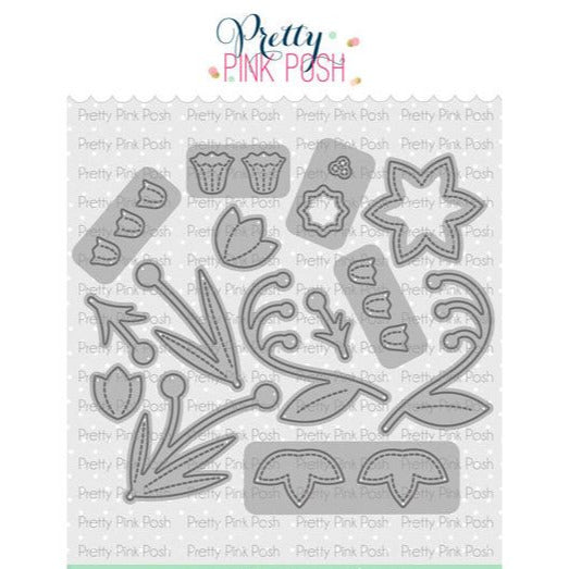 Pretty Pink Posh Spring Floral Dies