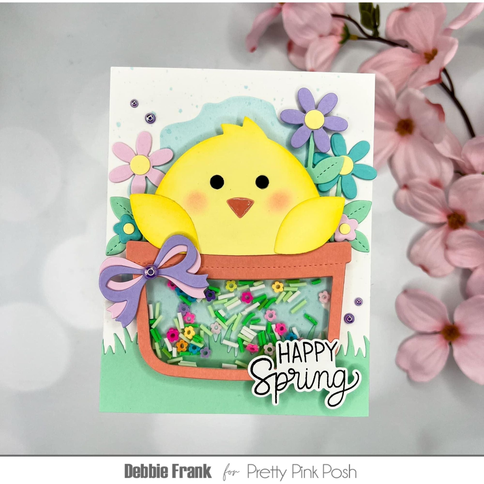 Pretty Pink Posh Spring Flowers Clay Confetti happy spring