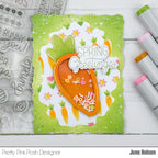 Pretty Pink Posh Spring Flowers Clay Confetti shaker card