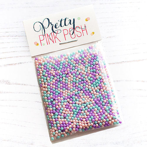 Pretty Pink Posh Spring Pastel Glass Shaker Beads