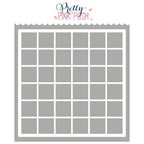 Pretty Pink Posh Square Grid Stencil
