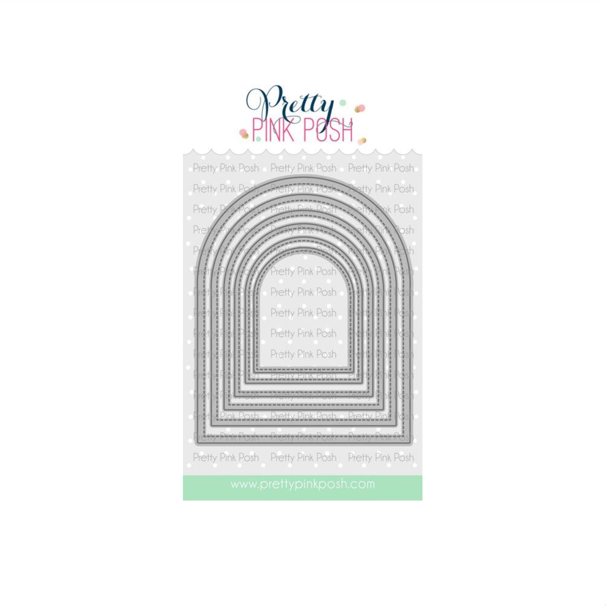 Pretty Pink Posh Stitched Arches Dies