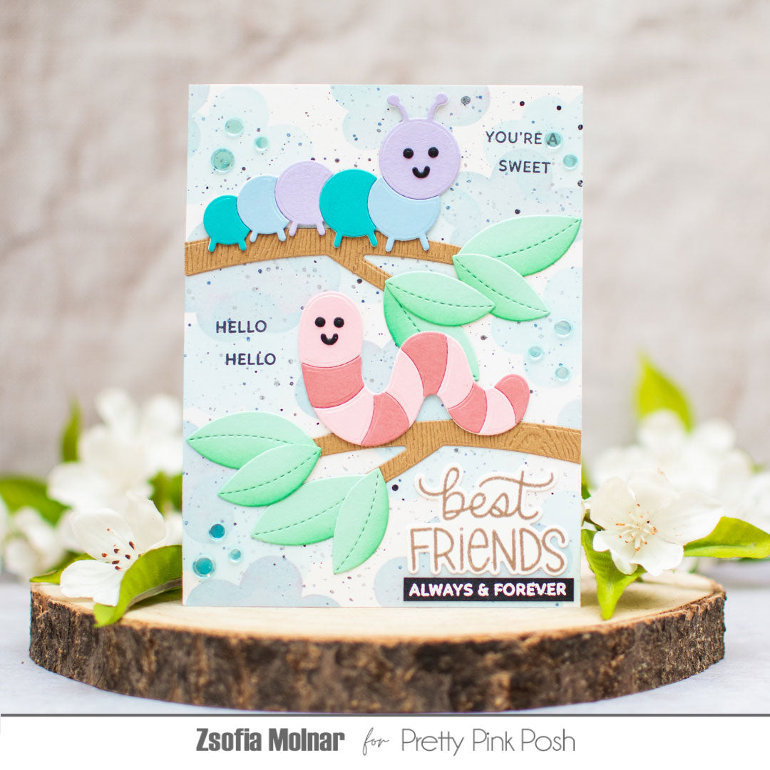 Pretty Pink Posh Stitched Bugs Dies best friends