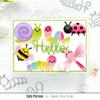 Pretty Pink Posh Stitched Bugs Dies rainbow worm | color-code:ALT01