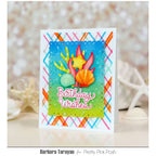 Pretty Pink Posh Stitched Coral Dies birthday wishes