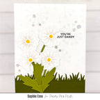 Pretty Pink Posh Stitched Dandelions Dies sequins