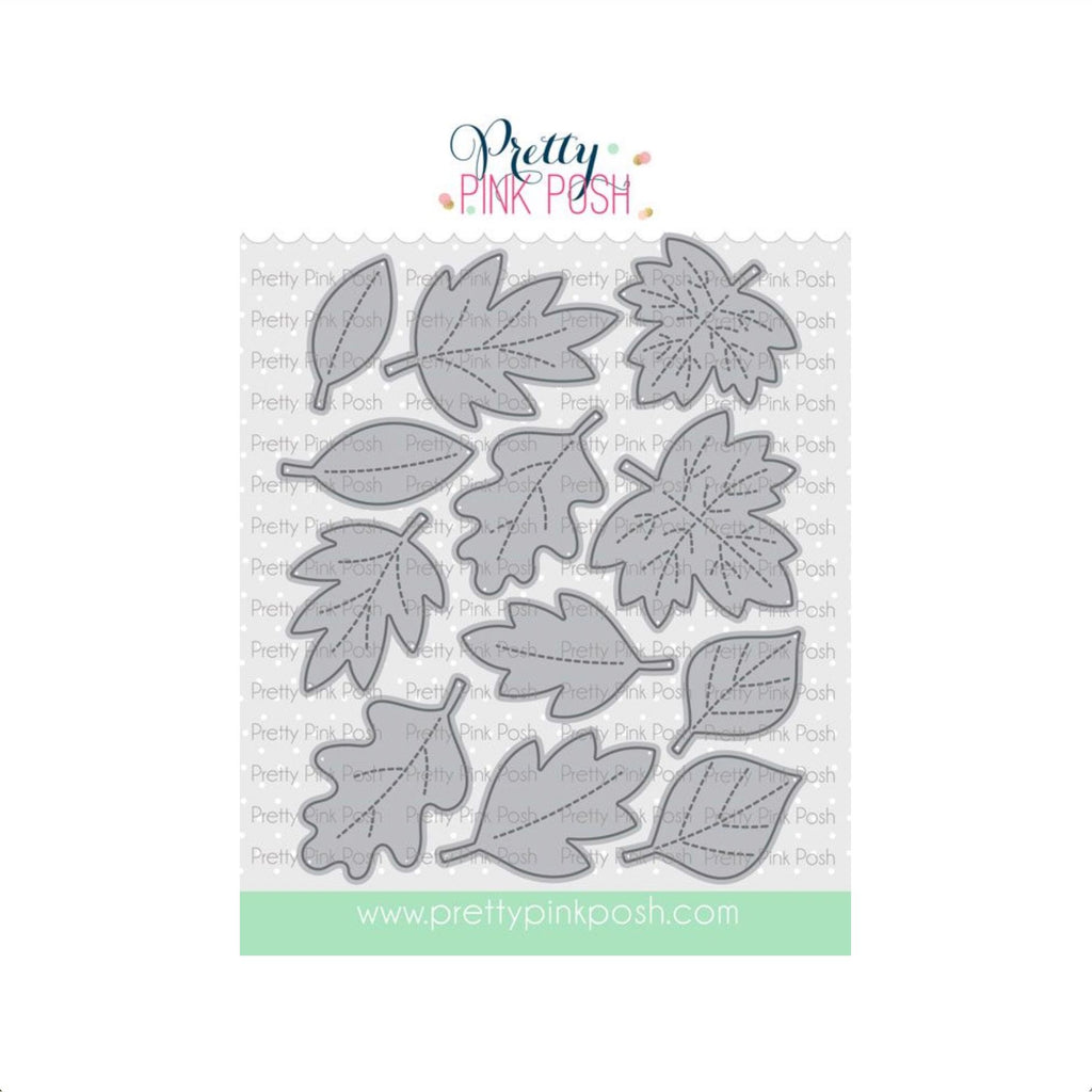 Pretty Pink Posh Stitched Leaves Dies
