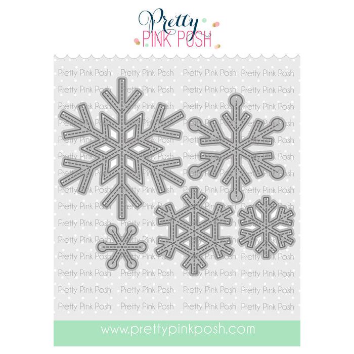 Pretty Pink Posh Stitched Snowflakes Dies