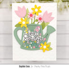 Pretty Pink Posh Stitched Spring Flowers Dies hello spring