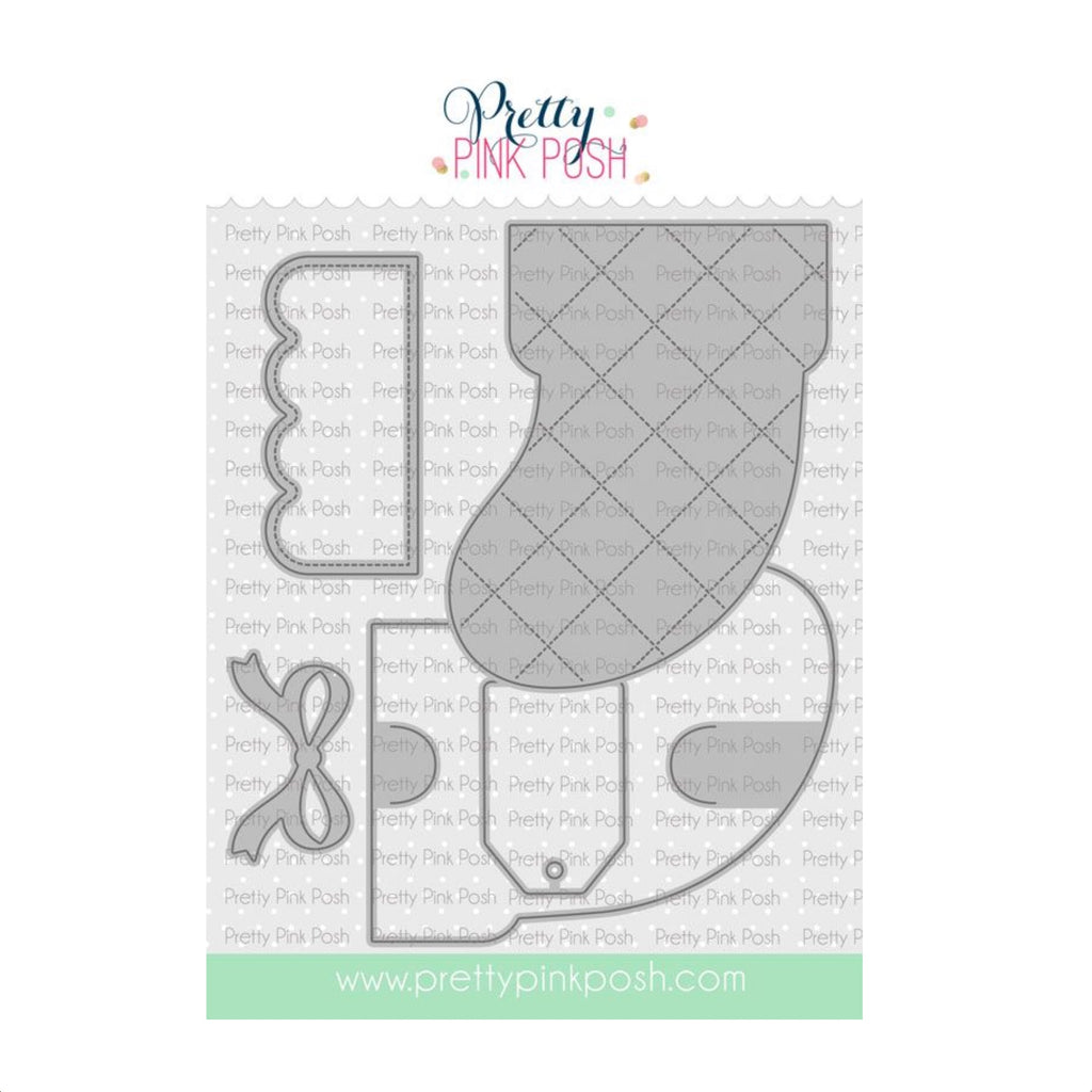 Pretty Pink Posh Stocking Gift Card Holder Dies