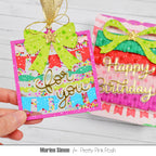 Pretty Pink Posh Streamers Dies shaker tag