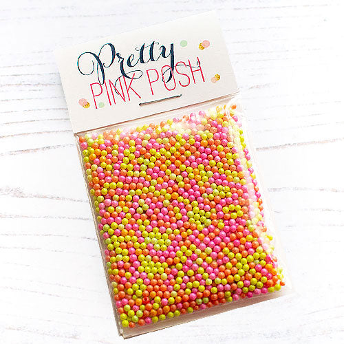 Pretty Pink Posh Sugar Pop Glass Shaker Beads