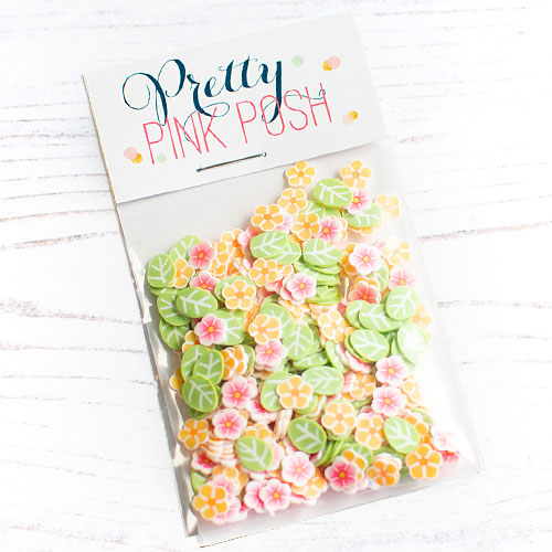 Pretty Pink Posh Summer Blooms Clay Confetti