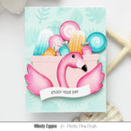 Pretty Pink Posh Summer Bucket Additions Dies candy bucket flamingo enjoy your day popsicle card