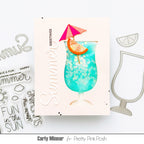 Pretty Pink Posh Summer Drink Shaker Dies glass umbrella orange summer greetings shaker card