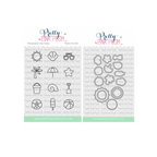 Pretty Pink Posh  Summer Icons Clear Stamp and Die Set