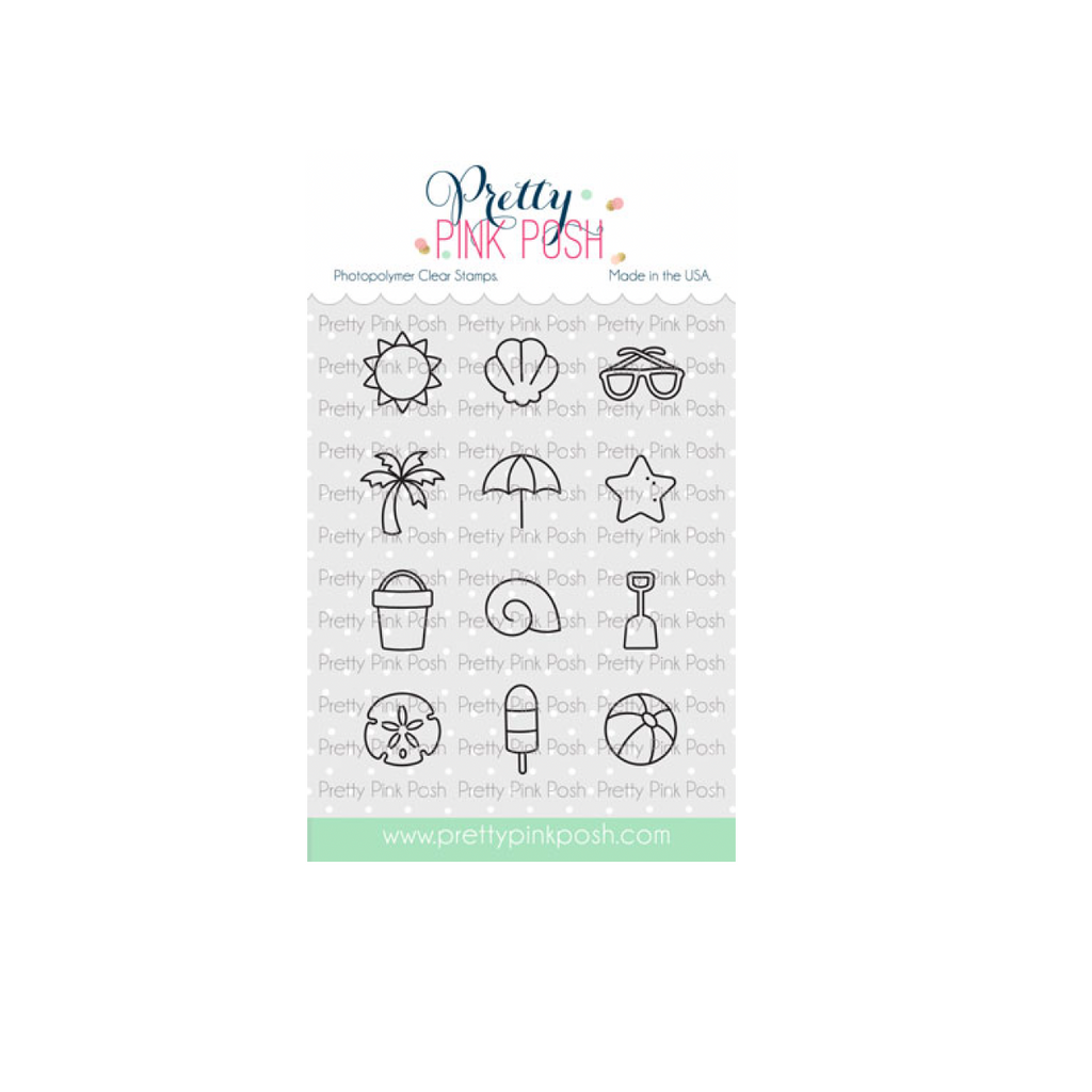 Pretty Pink Posh  Summer Icons Clear Stamp and Die Set product image 1