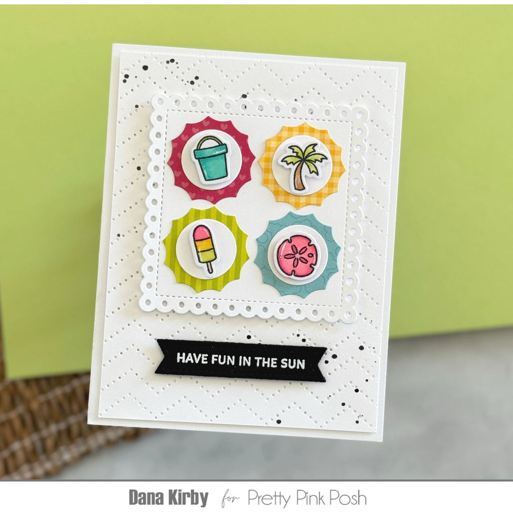 Pretty Pink Posh Summer Icons Dies white