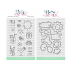 Pretty Pink Posh Summer Sips Clear Stamp and Die Set