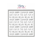Pretty Pink Posh Summer Words Stencil
