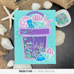 Pretty Pink Posh Summer Words Stencil purple