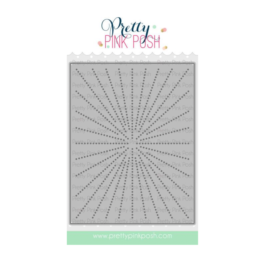 Pretty Pink Posh Sunburst Pierced Plate Die