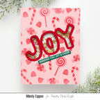 Pretty Pink Posh Sweet Gingerbread Clay Confetti sending joy shaker card