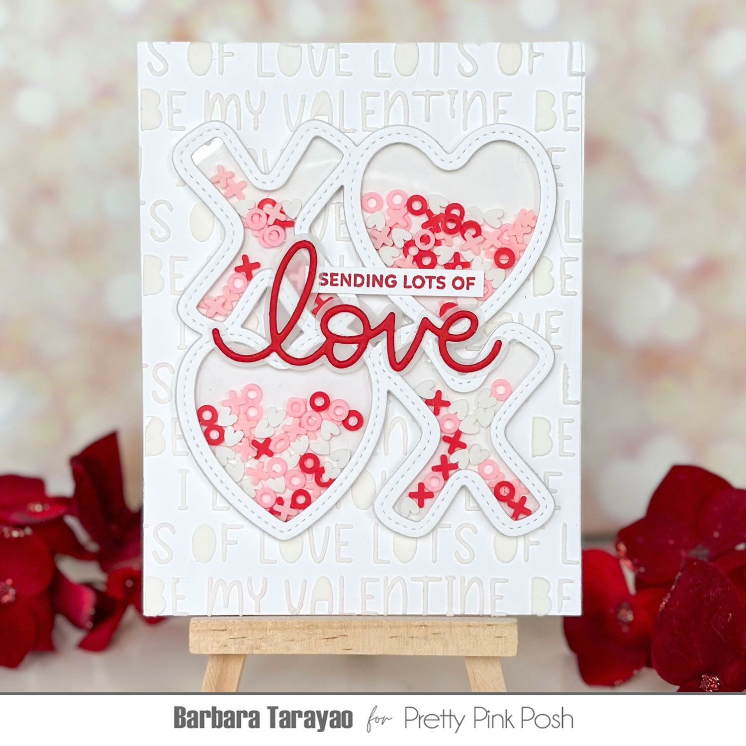 Pretty Pink Posh Sweet XOXO Clay Confetti love