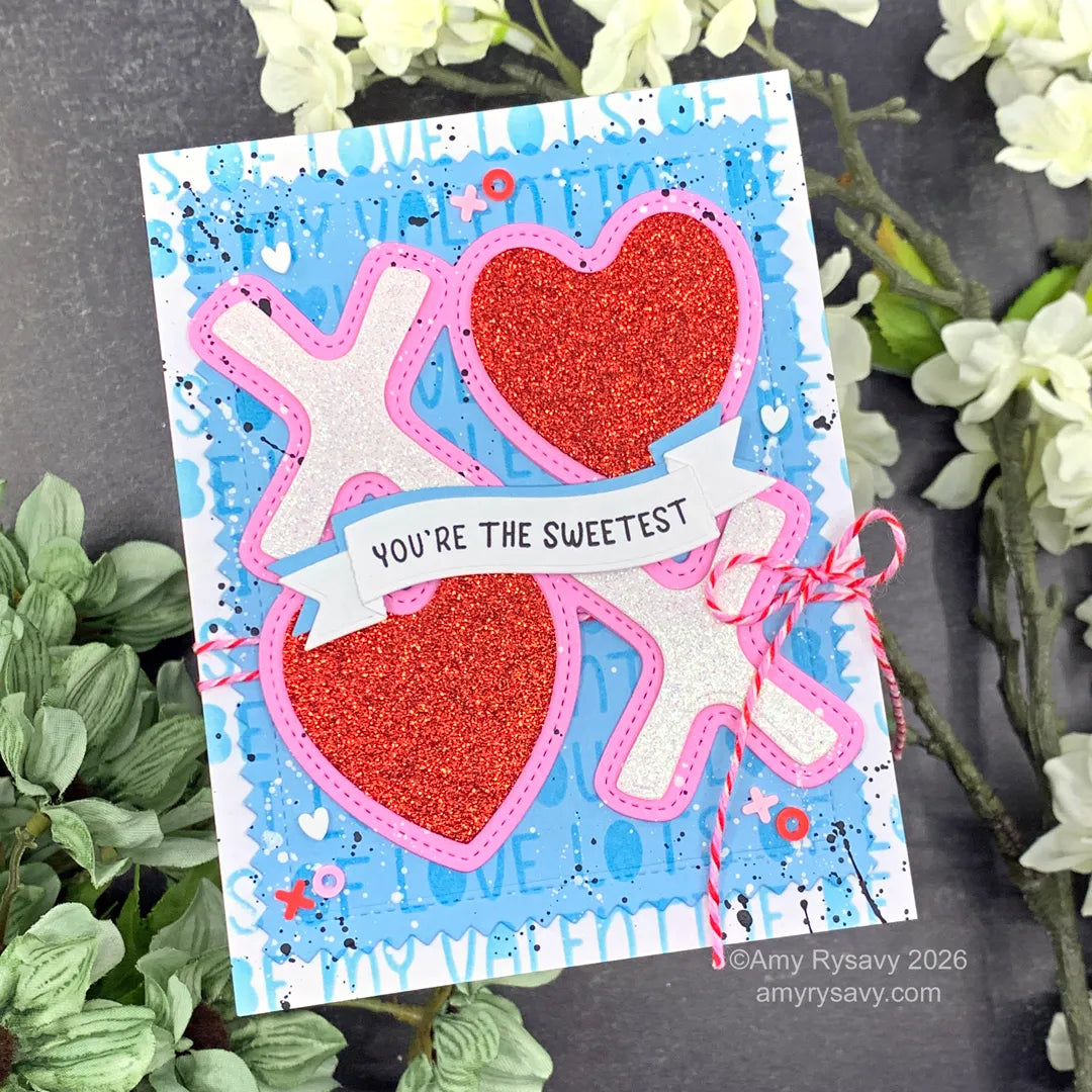 Pretty Pink Posh Sweet XOXO Clay Confetti sweetest | color-code:ALT01