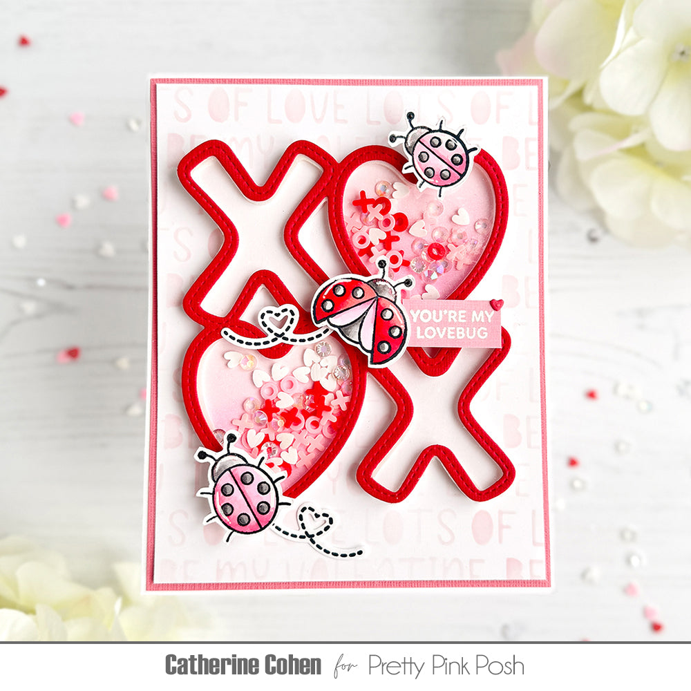 Pretty Pink Posh Sweet XOXO Clay Confetti xoxo