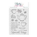 Pretty Pink Posh Tea Time Clear Stamps