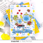 Pretty Pink Posh  Tea Time Clear Stamp and Die Set special day