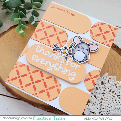 Pretty Pink Posh Trellis Stencil mouse