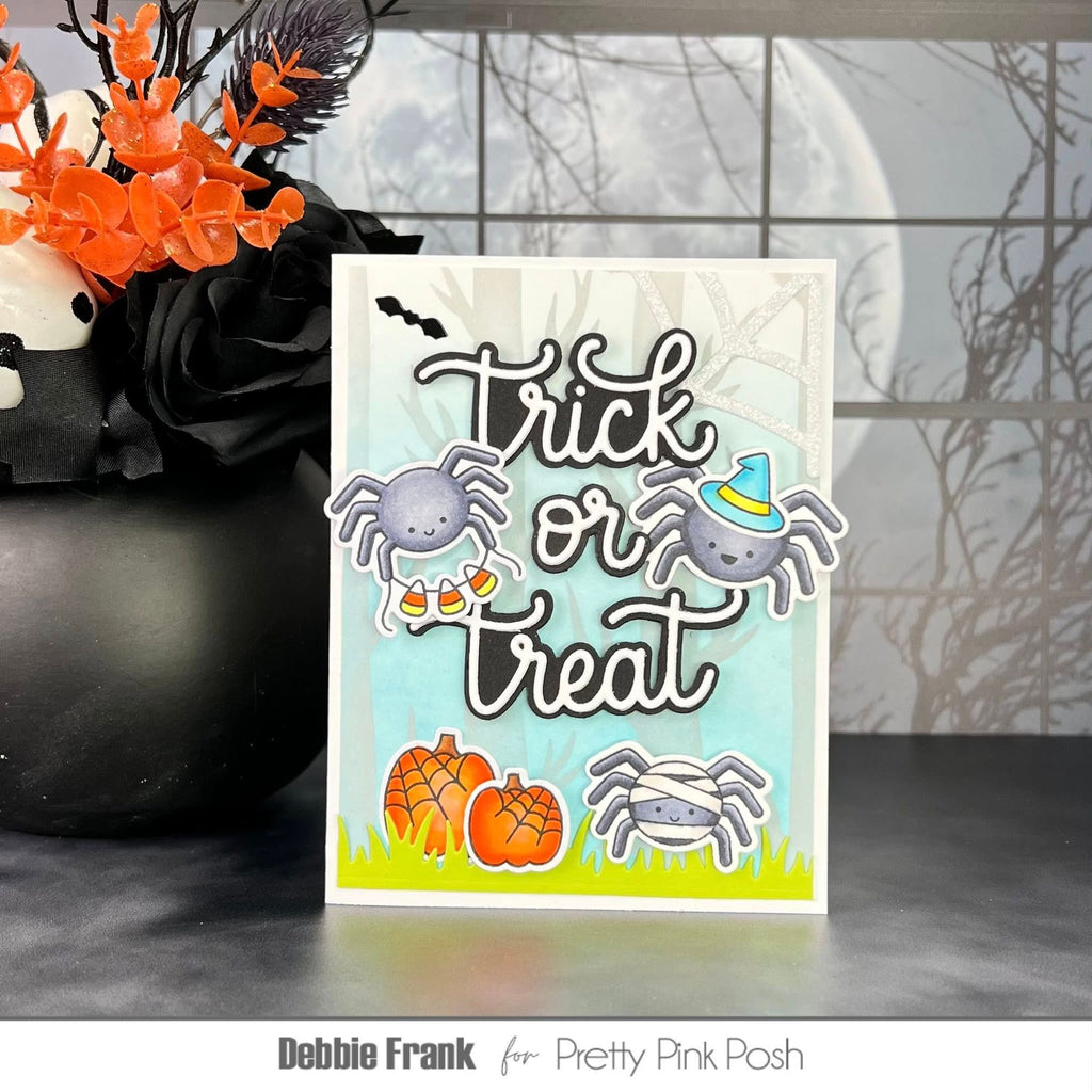 Pretty Pink Posh Trick or Treat Shadow Dies spiders