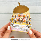 Pretty Pink Posh Turkey Friends Clear Stamps love fall card