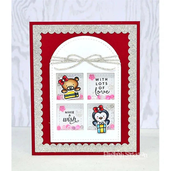 Pretty Pink Posh Twine and Bows Dies bear