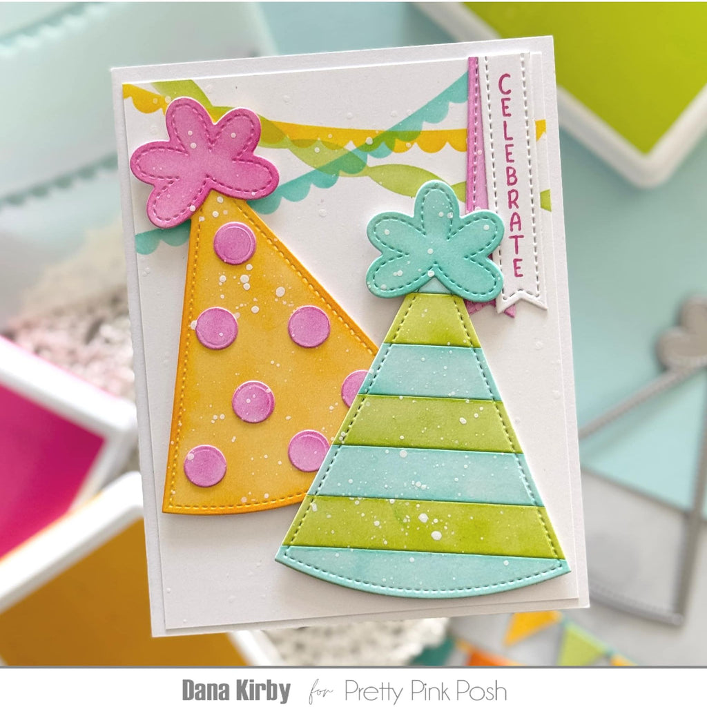 Pretty Pink Posh  Upright Greetings Birthday Clear Stamps celebrate