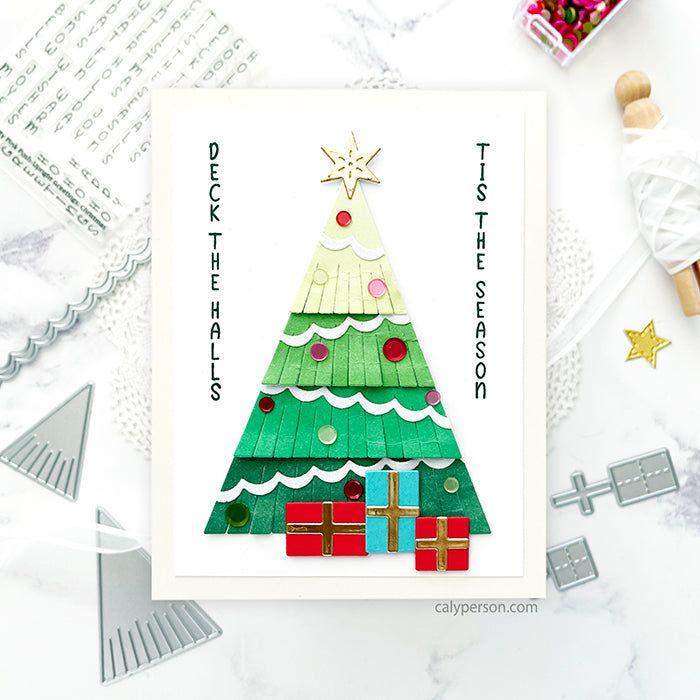 Pretty Pink Posh Upright Greetings Christmas Clear Stamps presents | color-code:ALT01