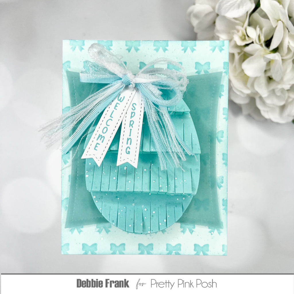 Pretty Pink Posh  Upright Greetings Easter Clear Stamps welcome spring